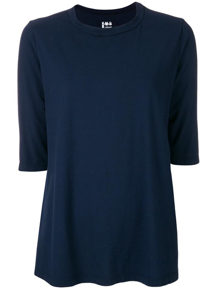 Labo Art Flared Short-sleeve Top - Blue