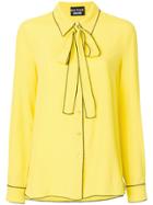 Boutique Moschino Neck Bow Shirt - Yellow & Orange