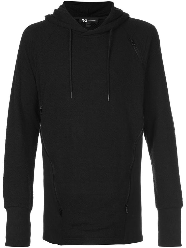 Y-3 'dbl' Hoodie, Men's, Size: Medium, Black, Polyester/wool