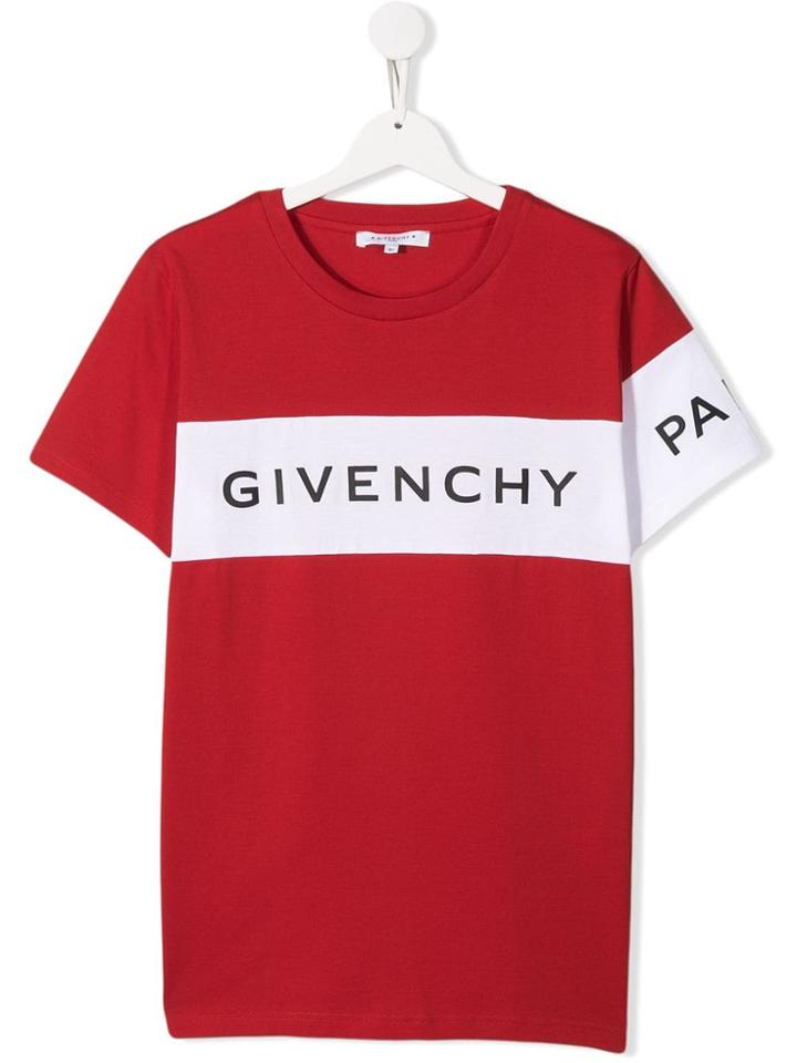 Givenchy Kids Teen Logo Tape T-shirt - Red