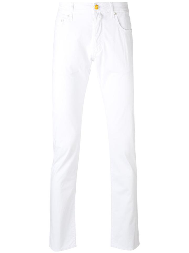Slim-fit Jeans - Men - Cotton/spandex/elastane - 38, White, Cotton/spandex/elastane, Jacob Cohen