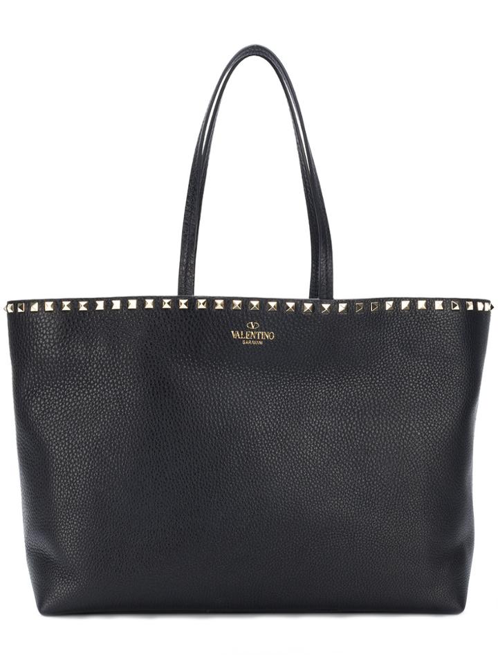 Valentino Large Rockstud Tote - Black