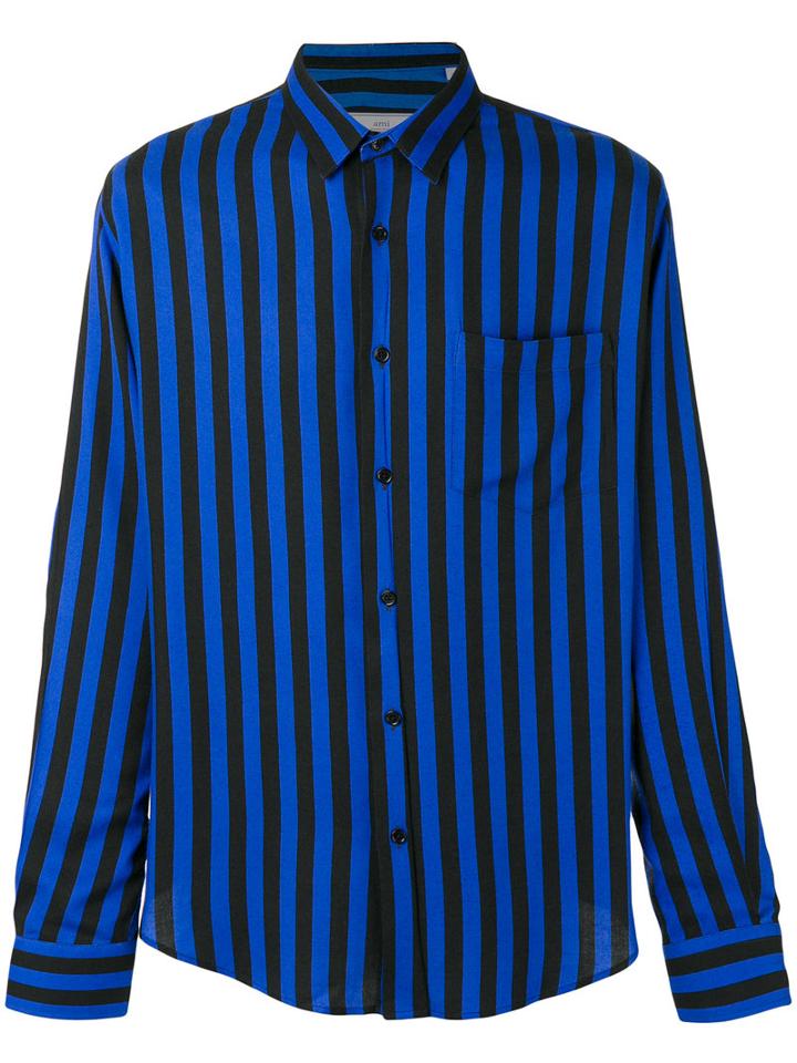 Ami Alexandre Mattiussi - Large Fit Shirt - Men - Viscose - 44, Blue, Viscose