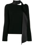 Rta Scarf Neck Sweater - Black