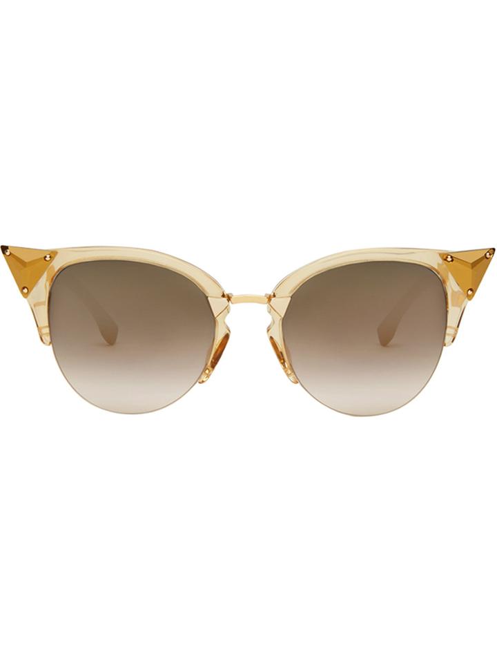 Fendi Eyewear Iridia Sunglasses - Yellow & Orange