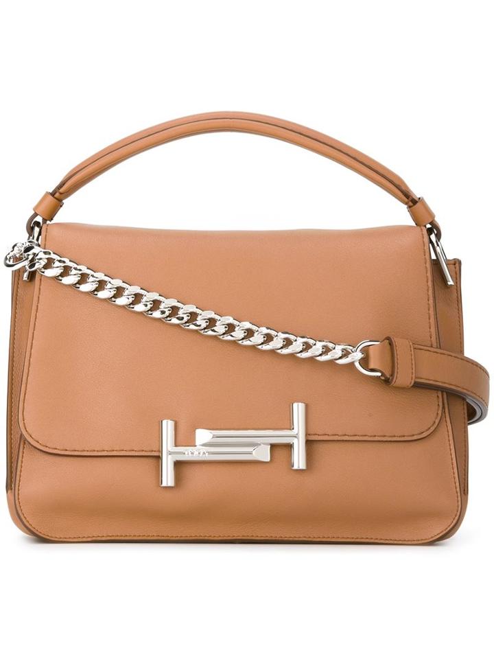 Tod's Metal Clasp Tote Bag