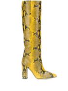Paris Texas Python Knee-high Boots - Yellow