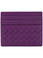 Bottega Veneta Woven Cardholder - Pink & Purple
