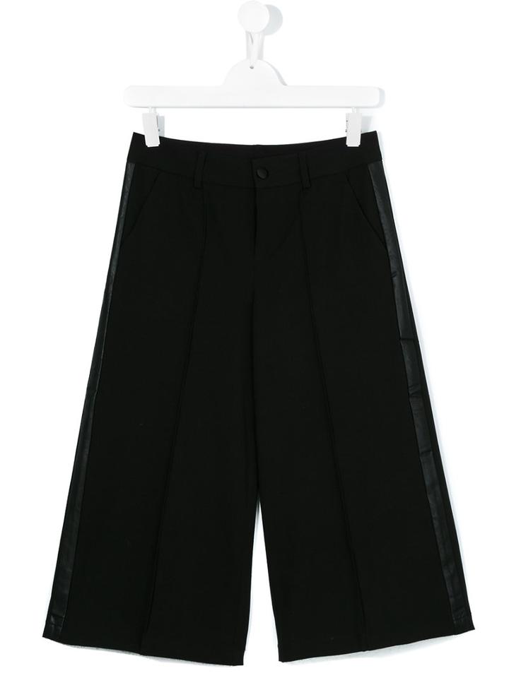 Diesel Kids Tuxedo Cropped Culotte Trousers, Girl's, Size: 14 Yrs, Black