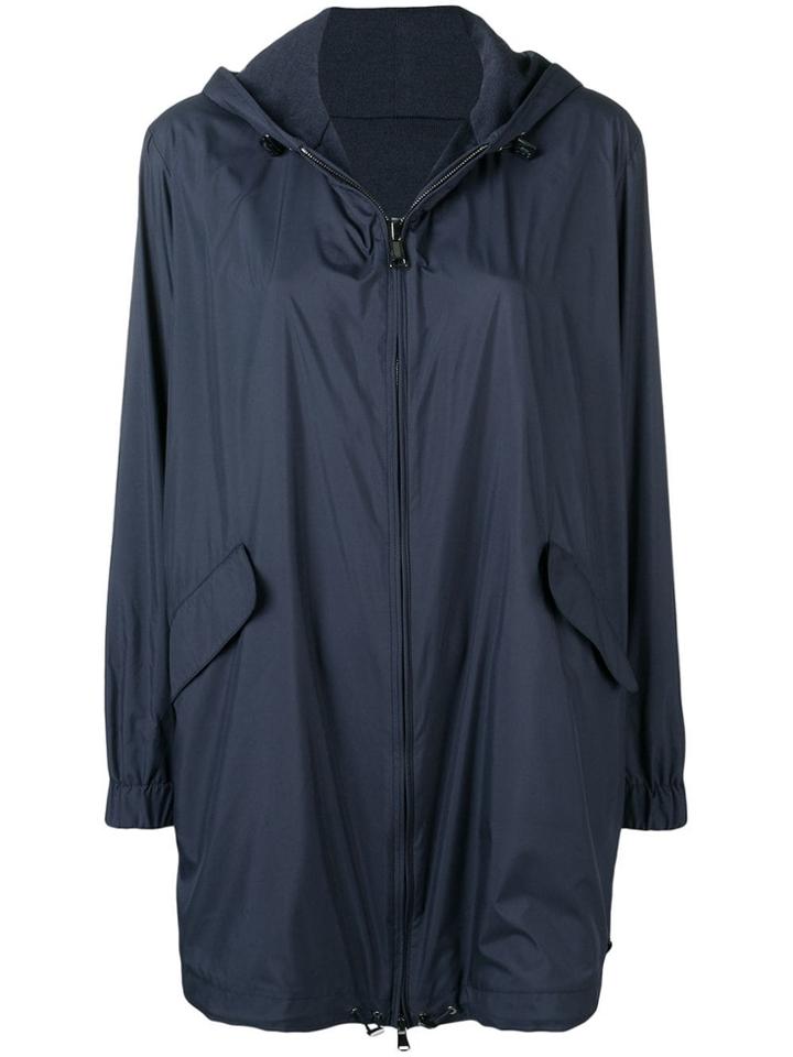 Manzoni 24 Hooded Parka Coat - Blue