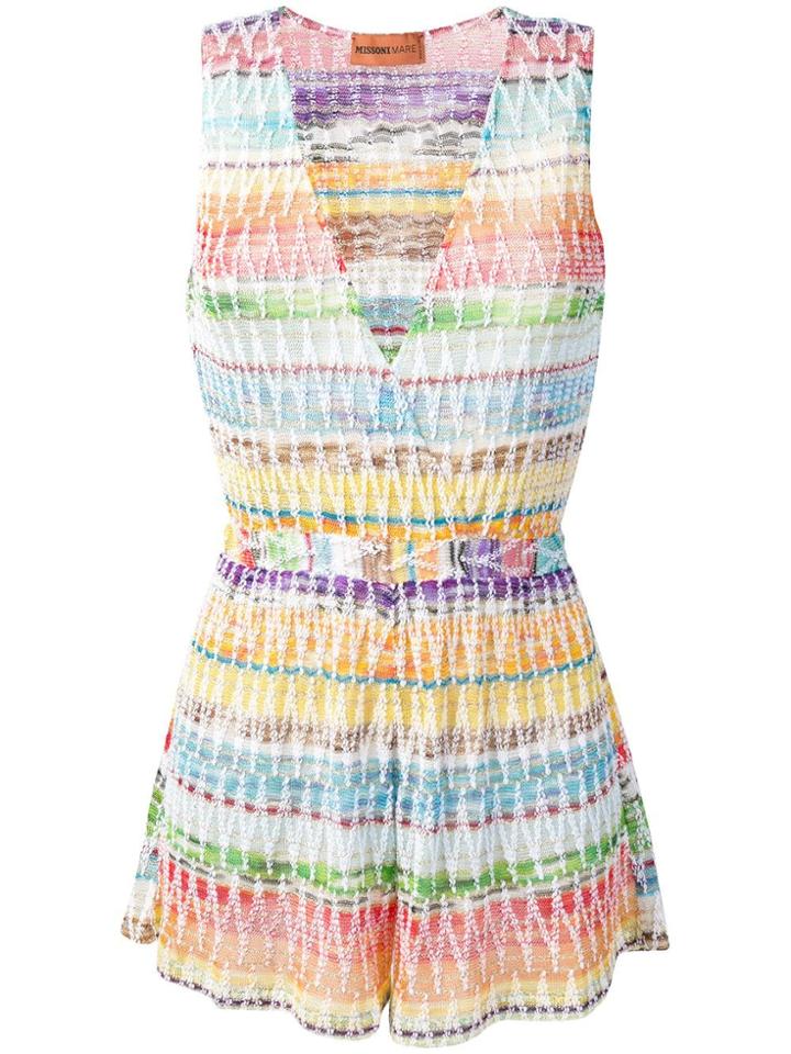 Missoni Mare Patterned Playsuit - Red