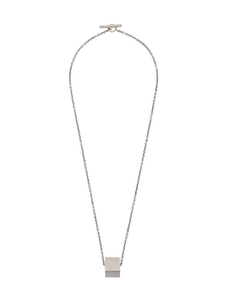 Parts Of Four Wedge Cube Necklace - Silver