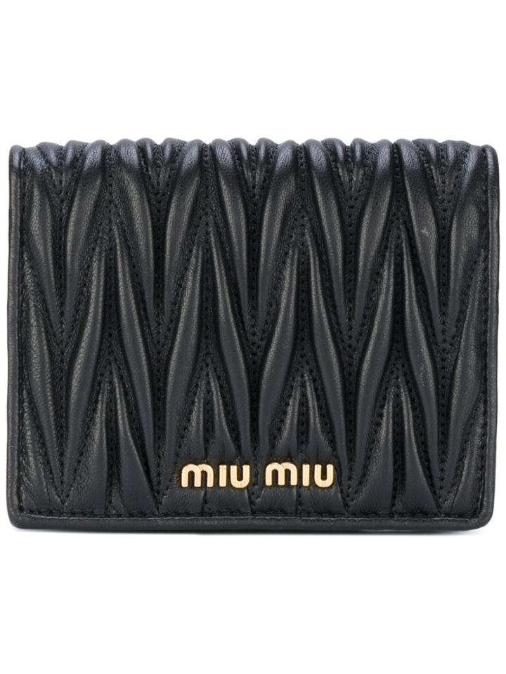 Miu Miu Fold Out Purse - Black