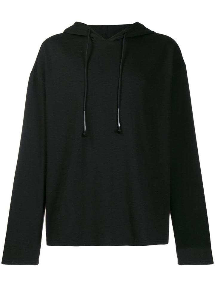 Wwwm Back Logo Oversized Hoodie - Black