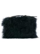 Nina Ricci Textured Woven Zip Tassel Clutch - Blue