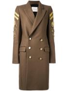 A.f.vandevorst Double Breasted Military Coat - Nude & Neutrals