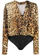 Cushnie Leopard Print Body Top - Black