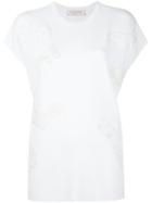 Valentino Butterfly Appliqué Top, Size: Xs, White, Polyester/viscose/cotton