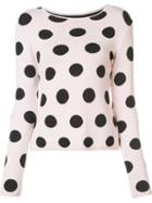 Natasha Zinko Polka Dot Jumper, Women's, Size: 8, Pink/purple, Viscose/polyester