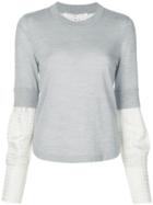 Veronica Beard Layered Sleeve Jumper - Grey