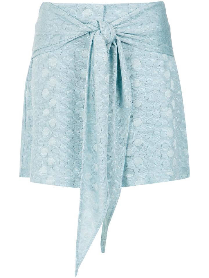 Lilly Sarti Tie Detail Skirt - Blue