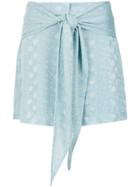 Lilly Sarti Tie Detail Skirt - Blue