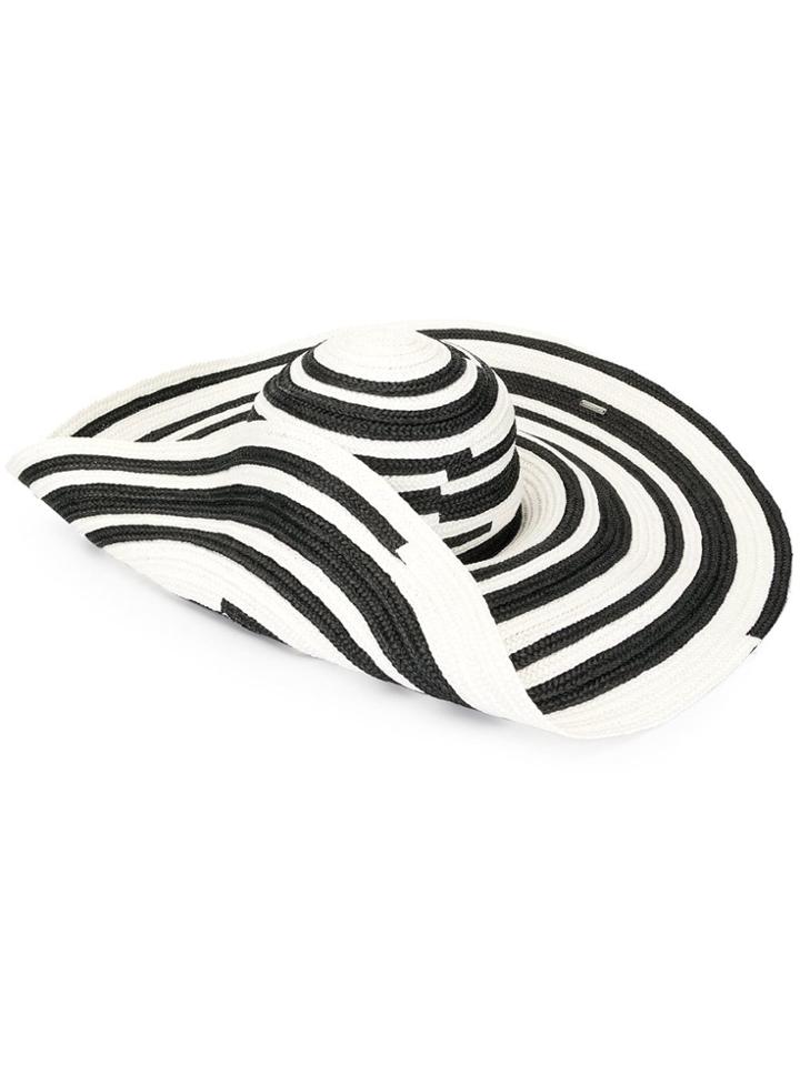 Missoni Striped Wide Brim Hat - White