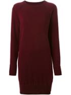 Maison Margiela Short Sweater Dress, Women's, Size: Medium, Red, Wool