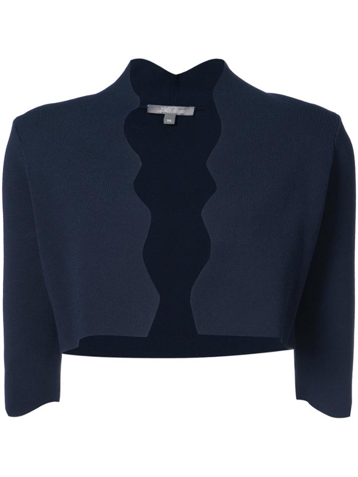 Lela Rose Scalloped Cardigan - Blue
