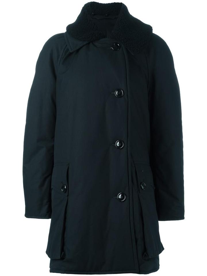 Lemaire Single Breasted Coat, Women's, Size: 38, Black, Cotton/polyester/wool