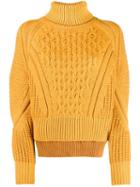 Elisabetta Franchi Turtle Neck Jumper - Yellow