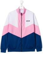 Msgm Kids Teen Colour Block Jacket - Pink