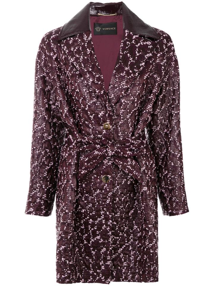 Versace Textured Trench Coat
