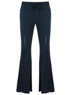 Andrea Bogosian Flared Trousers, Women's, Size: G, Blue, Cotton/polyester