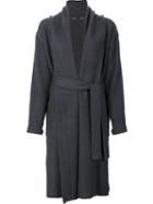Denis Colomb Waist Tie Wrap Coat, Women's, Size: Small, Grey, Cashmere/camel Hair