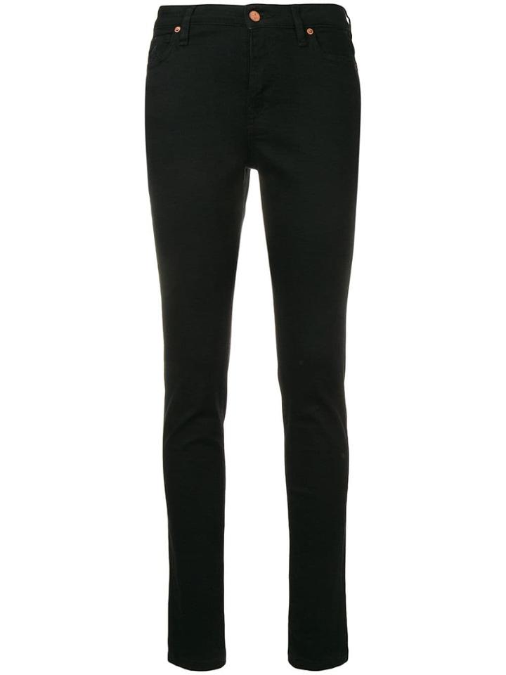 Vivienne Westwood Anglomania Embroidered Logo Skinny Jeans - Black