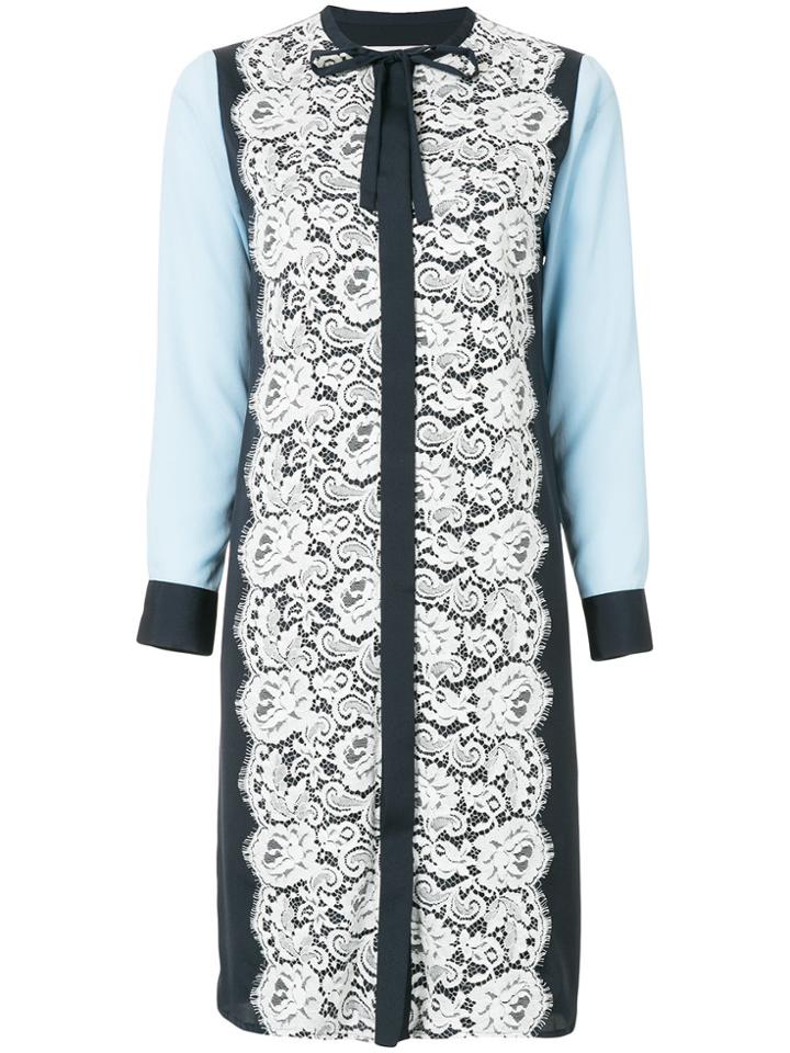 Han Ahn Soon Lace Panels Dress - Blue