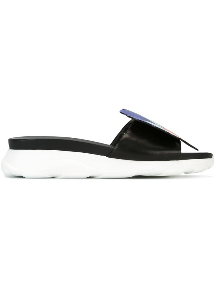Christopher Kane Floral Sandals - Black