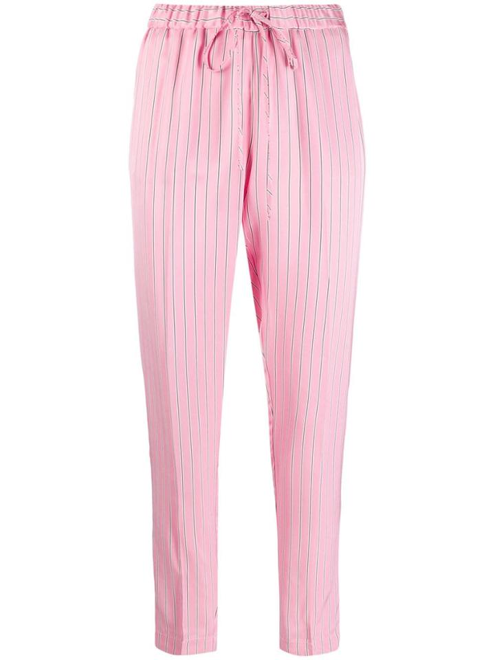 Ermanno Scervino Striped Drawstring Trousers - Pink