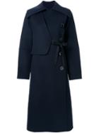 Le Ciel Bleu 'handsome Wrap' Trench Coat, Women's, Size: 36, Blue, Polyester/wool