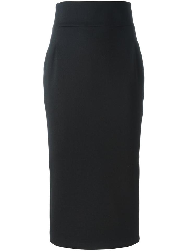 Erika Cavallini High-waisted Skirt, Women's, Size: 40, Black, Polyester/spandex/elastane/virgin Wool