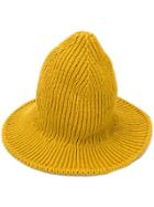 Ami Alexandre Mattiussi Rib-knitted Bucket Hat - Yellow