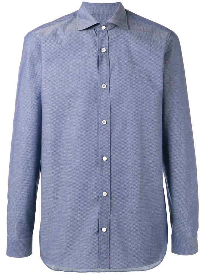 Z Zegna - Longsleeve Shirt - Men - Cotton - 39, Blue, Cotton