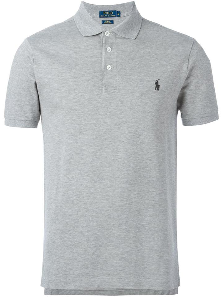 Polo Ralph Lauren Embroidered Logo Polo Shirt, Men's, Size: Small, Grey, Cotton/spandex/elastane