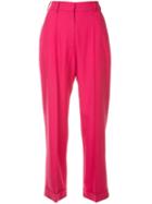 Racil High-waisted Cropped Trousers - Pink
