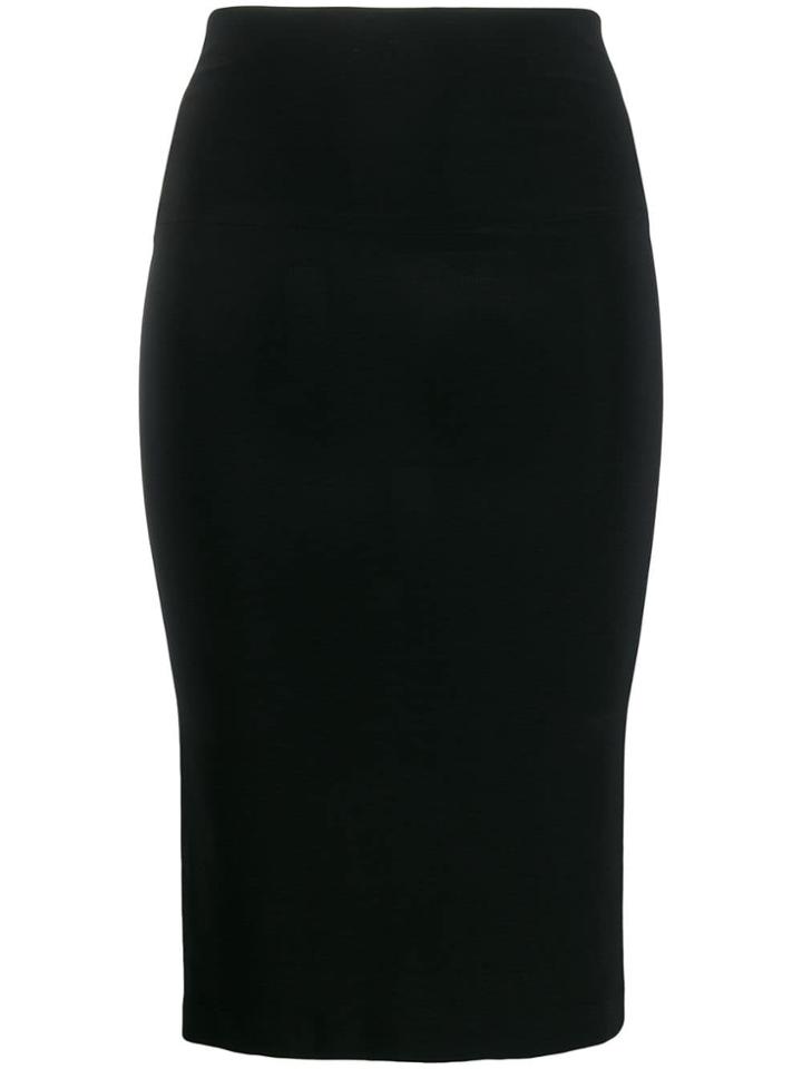 Norma Kamali Mid-length Fitted Tube-skirt - Black