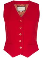 Gucci Cady Button-front Waistcoat - Red