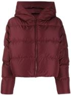 Bacon Cloud Hooded Puffer Jacket - Red