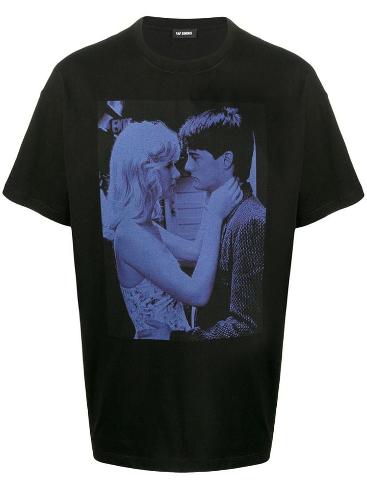 Raf Simons Blue Couple T-shirt - Black