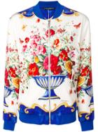 Dolce & Gabbana Majolica Print Bomber Jacket - Multicolour
